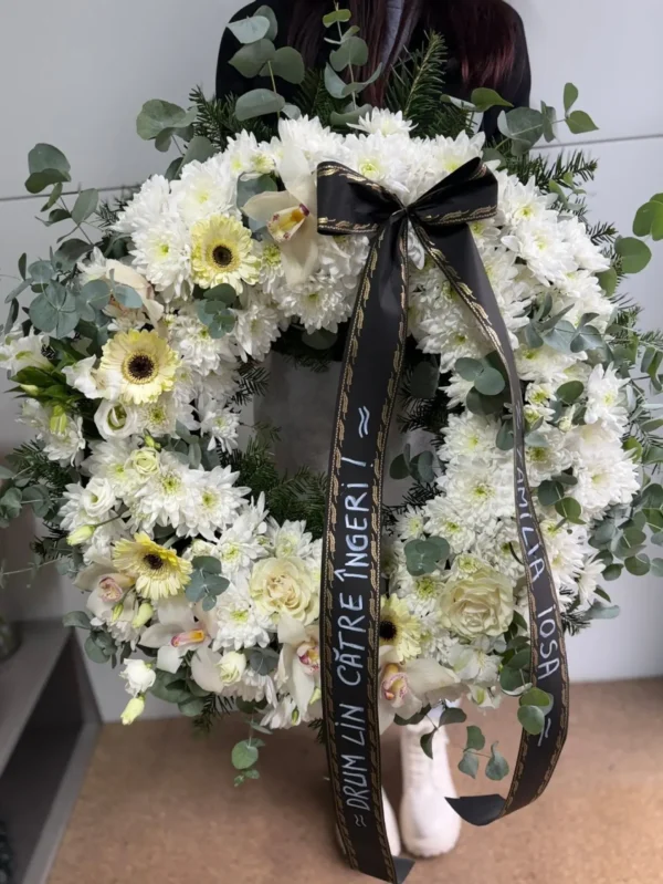 Coroană funerară "Drum lin"