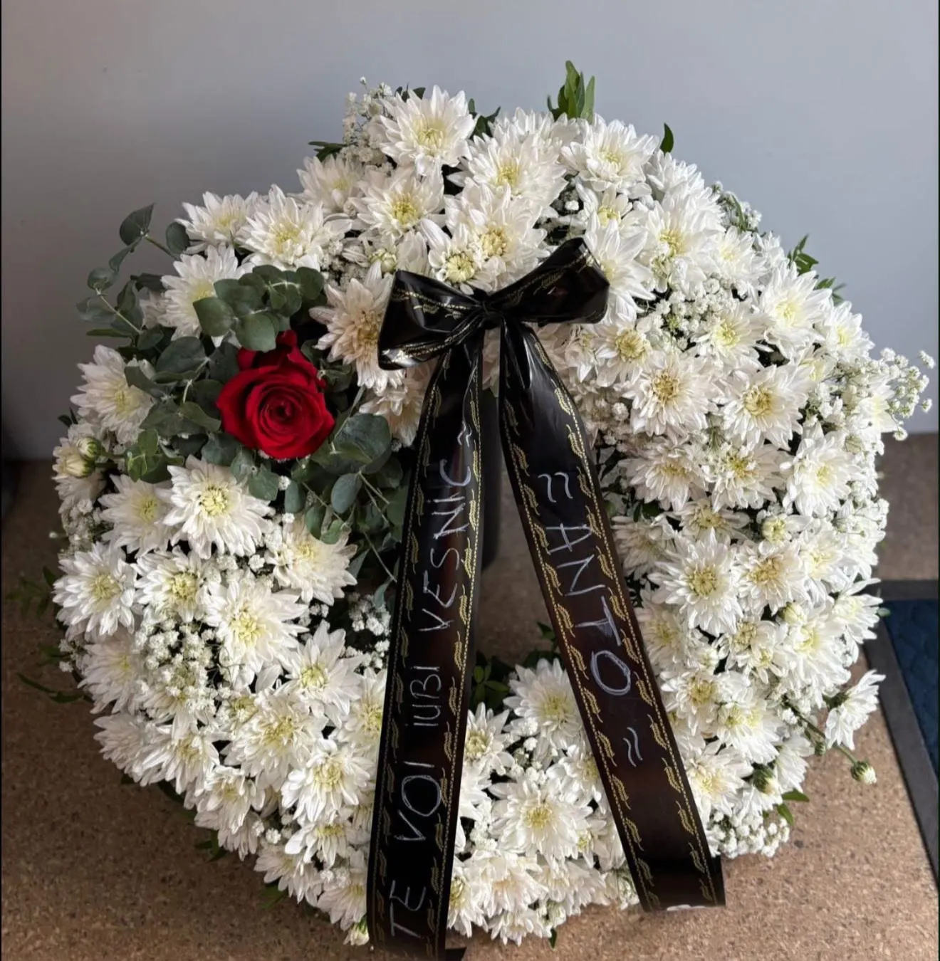 Coroană funerară "Te voi iubi veșnic"